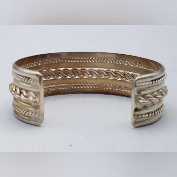 Navajo Sterling 925 Harry Morgan Signed Vintage Patina Cuff Bracelet - Picture 5 of 15